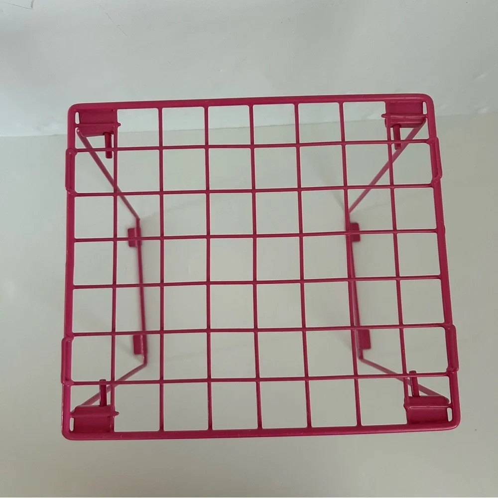 Collapsible Pink Metal Plastic Coated School Home Locker Shelves